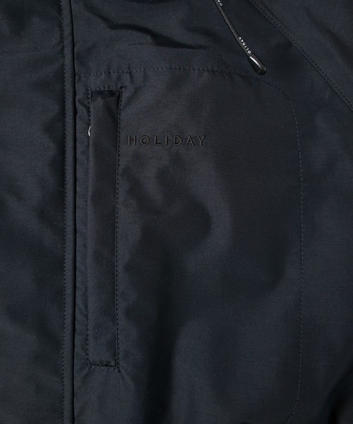 HOLIDAY（ホリデイ）の「WIND JACKET (WATER PROOF) ウィンドジャケット (ウォータープルーフ)（ナイロンジャケット・レディース・ブラック/ベージュ・ONE SIZE）」の12枚目の写真