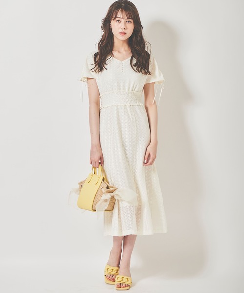31 Sons de mode（トランテアン　ソン　ドゥ　モード）の「ラッセルレースワンピース（ワンピース・レディース・オフホワイト/モカ・38/36）」の11枚目の写真