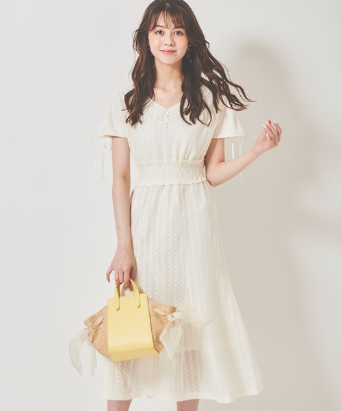 31 Sons de mode（トランテアン　ソン　ドゥ　モード）の「ラッセルレースワンピース（ワンピース・レディース・オフホワイト/モカ・38/36）」の12枚目の写真