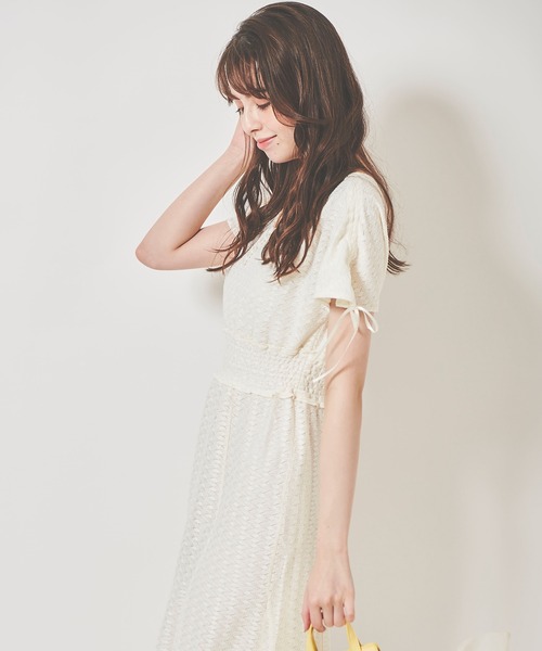 31 Sons de mode（トランテアン　ソン　ドゥ　モード）の「ラッセルレースワンピース（ワンピース・レディース・オフホワイト/モカ・38/36）」の13枚目の写真