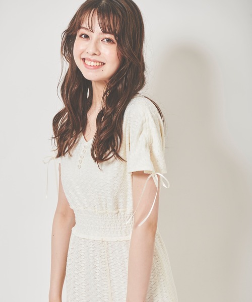 31 Sons de mode（トランテアン　ソン　ドゥ　モード）の「ラッセルレースワンピース（ワンピース・レディース・オフホワイト/モカ・38/36）」の14枚目の写真