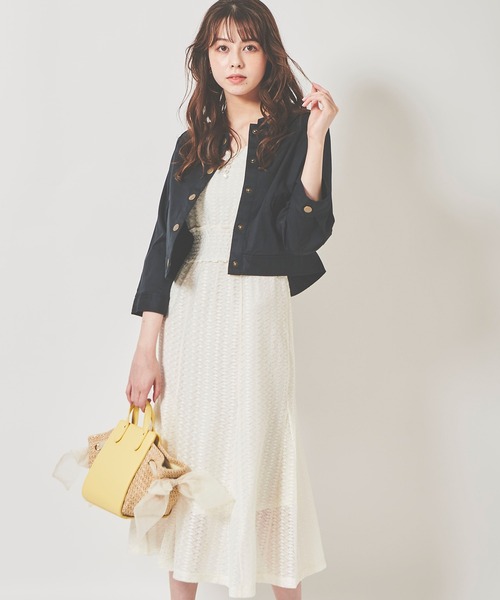 31 Sons de mode（トランテアン　ソン　ドゥ　モード）の「ラッセルレースワンピース（ワンピース・レディース・オフホワイト/モカ・38/36）」の20枚目の写真