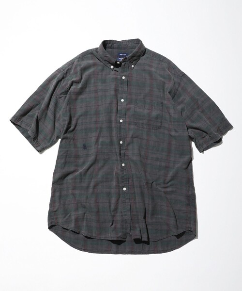 NAUTICA(ノーティカ)の「NAUTICA/ノーティカ Sulfer Dyed Madras S/S Shirt(シャツ/ブラウス・メンズ・ネイビー/チャコールグレー/グリーン・MEDIUM/LARGE/X-LARGE/XX-LARGE)」の2枚目の写真