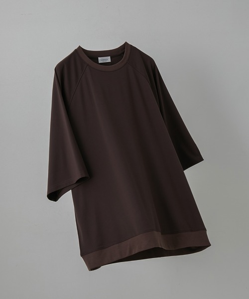 JUNRED(ジュンレッド)の「ラグランBIG Tシャツ(Tシャツ/カットソー・メンズ・ライトグレー/ブラック/ダークブラウン/ネイビー・S/M/L)」の1枚目の写真