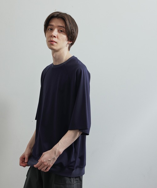 JUNRED(ジュンレッド)の「ラグランBIG Tシャツ(Tシャツ/カットソー・メンズ・ライトグレー/ブラック/ダークブラウン/ネイビー・S/M/L)」の11枚目の写真