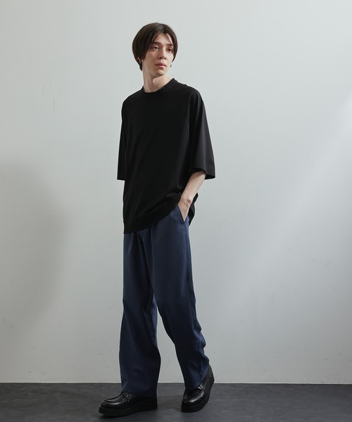 JUNRED(ジュンレッド)の「ラグランBIG Tシャツ(Tシャツ/カットソー・メンズ・ライトグレー/ブラック/ダークブラウン/ネイビー・S/M/L)」の6枚目の写真