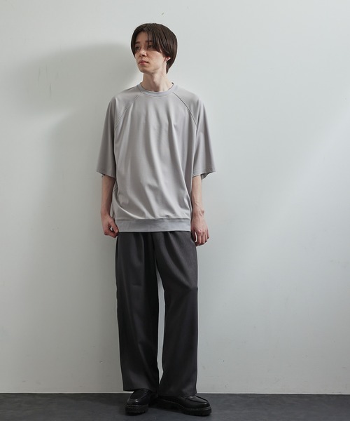 JUNRED(ジュンレッド)の「ラグランBIG Tシャツ(Tシャツ/カットソー・メンズ・ライトグレー/ブラック/ダークブラウン/ネイビー・S/M/L)」の12枚目の写真