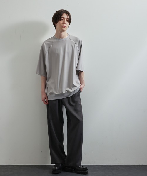 JUNRED(ジュンレッド)の「ラグランBIG Tシャツ(Tシャツ/カットソー・メンズ・ライトグレー/ブラック/ダークブラウン/ネイビー・S/M/L)」の15枚目の写真