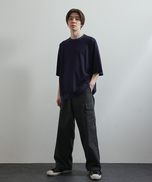 JUNRED(ジュンレッド)の「ラグランBIG Tシャツ(Tシャツ/カットソー・メンズ・ライトグレー/ブラック/ダークブラウン/ネイビー・S/M/L)」の7枚目の写真