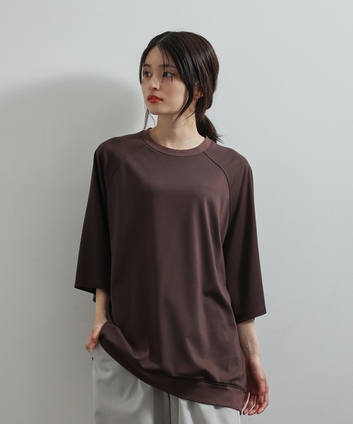 JUNRED(ジュンレッド)の「ラグランBIG Tシャツ(Tシャツ/カットソー・メンズ・ライトグレー/ブラック/ダークブラウン/ネイビー・S/M/L)」の19枚目の写真