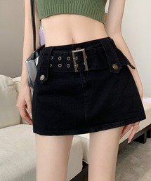 MANGROVE | ワイドベルトミニデニムスカート(デニムスカート)