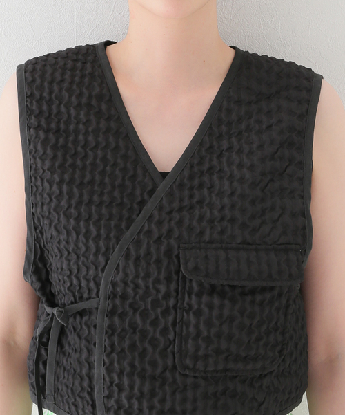 JOINT WORKS(ジョイントワークス)の「キルトライクベスト(ベスト・レディース・ホワイト/ブラック・FREE)」の17枚目の写真