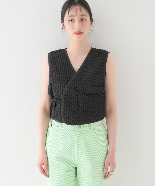 JOINT WORKS(ジョイントワークス)の「キルトライクベスト(ベスト・レディース・ホワイト/ブラック・FREE)」の7枚目の写真