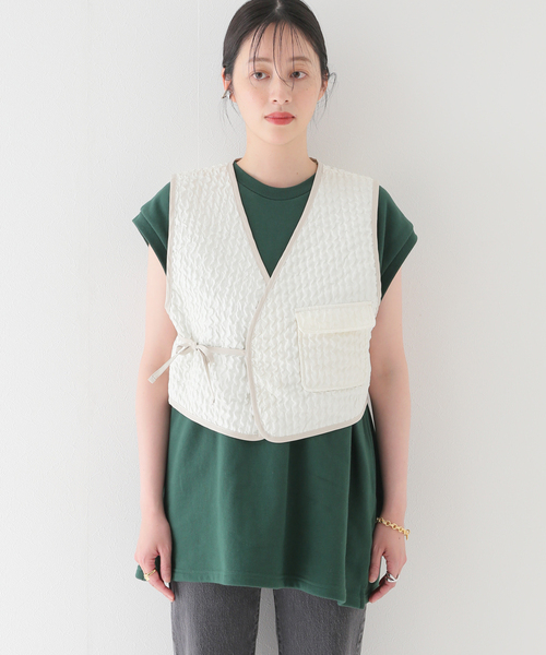 JOINT WORKS(ジョイントワークス)の「キルトライクベスト(ベスト・レディース・ホワイト/ブラック・FREE)」の5枚目の写真