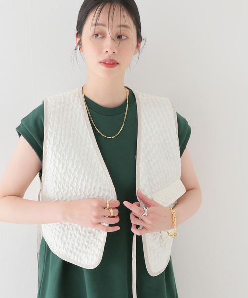 JOINT WORKS(ジョイントワークス)の「キルトライクベスト(ベスト・レディース・ホワイト/ブラック・FREE)」の3枚目の写真