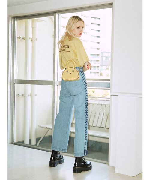 jouetie(ジュエティ)の「フロントポケットレースアップデニム(デニムパンツ・レディース・ブルー/ライトブルー/ブラック・MEDIUM/SMALL)」の12枚目の写真