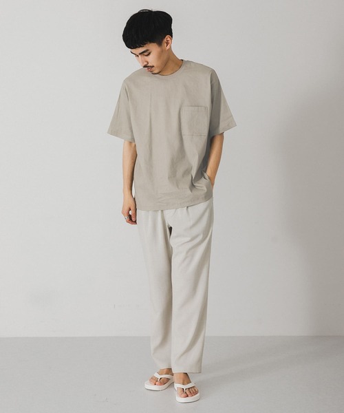 URBAN RESEARCH DOORS（アーバンリサーチドアーズ）の「ストレッチリネンクルーネックTシャツ（シャツ/ブラウス・メンズ・グレー/ブルー/ブラウン/ブラック/オレンジ・MEDIUM/LARGE）」の15枚目の写真