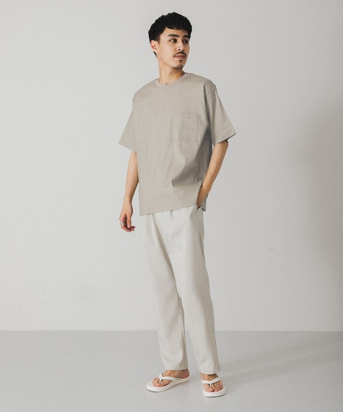 URBAN RESEARCH DOORS（アーバンリサーチドアーズ）の「ストレッチリネンクルーネックTシャツ（シャツ/ブラウス・メンズ・グレー/ブルー/ブラウン/ブラック/オレンジ・MEDIUM/LARGE）」の19枚目の写真