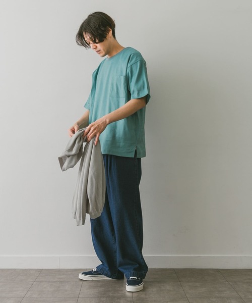 URBAN RESEARCH DOORS（アーバンリサーチドアーズ）の「ストレッチリネンクルーネックTシャツ（シャツ/ブラウス・メンズ・グレー/ブルー/ブラウン/ブラック/オレンジ・MEDIUM/LARGE）」の16枚目の写真