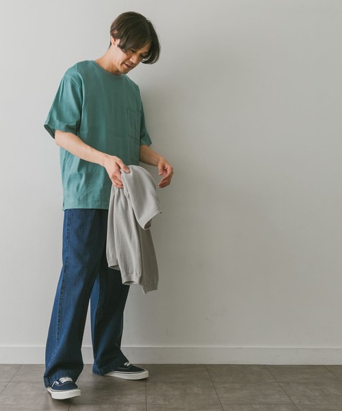 URBAN RESEARCH DOORS（アーバンリサーチドアーズ）の「ストレッチリネンクルーネックTシャツ（シャツ/ブラウス・メンズ・グレー/ブルー/ブラウン/ブラック/オレンジ・MEDIUM/LARGE）」の8枚目の写真