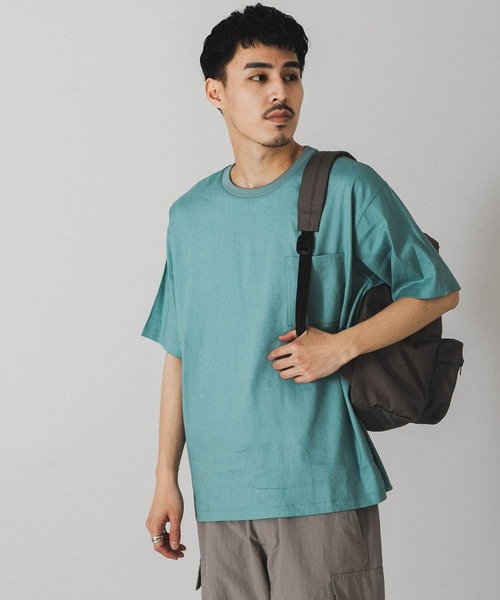 URBAN RESEARCH DOORS（アーバンリサーチドアーズ）の「ストレッチリネンクルーネックTシャツ（シャツ/ブラウス・メンズ・グレー/ブルー/ブラウン/ブラック/オレンジ・MEDIUM/LARGE）」の20枚目の写真