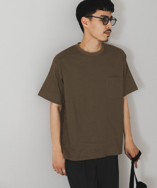 URBAN RESEARCH DOORS（アーバンリサーチドアーズ）の「ストレッチリネンクルーネックTシャツ（シャツ/ブラウス・メンズ・グレー/ブルー/ブラウン/ブラック/オレンジ・MEDIUM/LARGE）」の9枚目の写真