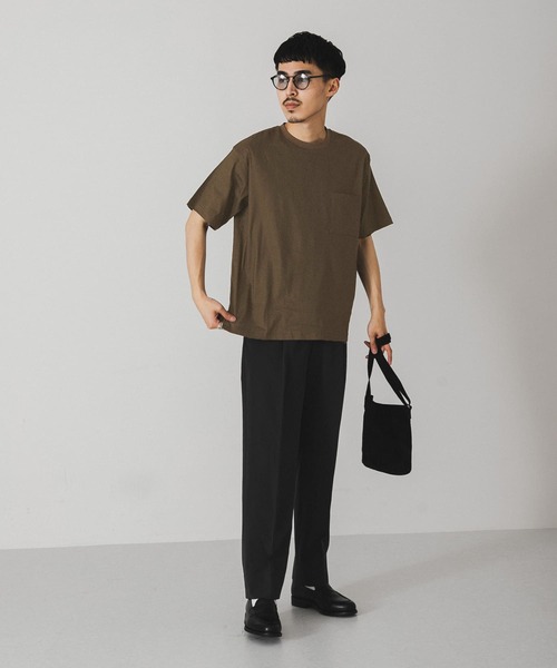 URBAN RESEARCH DOORS（アーバンリサーチドアーズ）の「ストレッチリネンクルーネックTシャツ（シャツ/ブラウス・メンズ・グレー/ブルー/ブラウン/ブラック/オレンジ・MEDIUM/LARGE）」の12枚目の写真