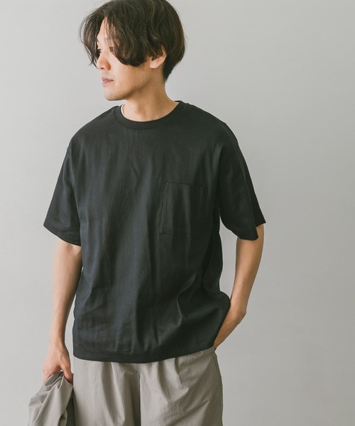 URBAN RESEARCH DOORS（アーバンリサーチドアーズ）の「ストレッチリネンクルーネックTシャツ（シャツ/ブラウス・メンズ・グレー/ブルー/ブラウン/ブラック/オレンジ・MEDIUM/LARGE）」の22枚目の写真