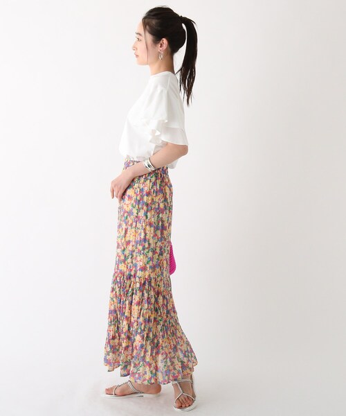 OPAQUE.CLIP（オペークドットクリップ）の「◆【C】コットンダブルフリルスリーブカットソー【WEB限定サイズ】（Tシャツ/カットソー・レディース・チャコールグレー/ライトブルー/ブラック/ベビーピンク/ホワイト系・40/38/36/34）」の11枚目の写真