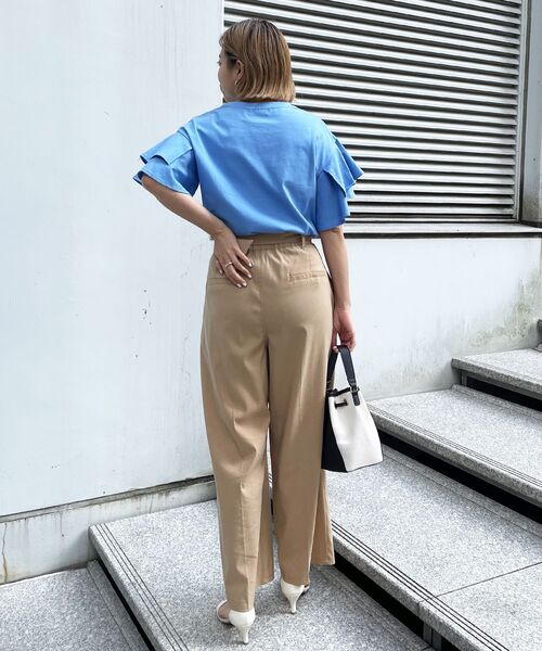 OPAQUE.CLIP（オペークドットクリップ）の「◆【C】コットンダブルフリルスリーブカットソー【WEB限定サイズ】（Tシャツ/カットソー・レディース・チャコールグレー/ライトブルー/ブラック/ベビーピンク/ホワイト系・40/38/36/34）」の16枚目の写真