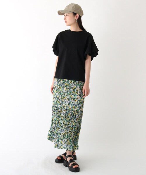 OPAQUE.CLIP（オペークドットクリップ）の「◆【C】コットンダブルフリルスリーブカットソー【WEB限定サイズ】（Tシャツ/カットソー・レディース・チャコールグレー/ライトブルー/ブラック/ベビーピンク/ホワイト系・40/38/36/34）」の18枚目の写真