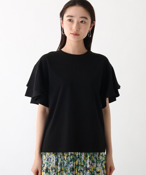 OPAQUE.CLIP（オペークドットクリップ）の「◆【C】コットンダブルフリルスリーブカットソー【WEB限定サイズ】（Tシャツ/カットソー・レディース・チャコールグレー/ライトブルー/ブラック/ベビーピンク/ホワイト系・40/38/36/34）」の19枚目の写真