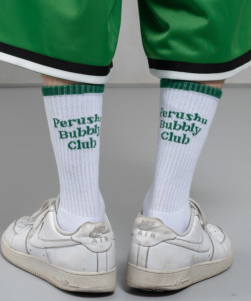 Perushu(ペルーシュ)の「perushuロゴソックス(ソックス/靴下・メンズ・ブラック/オフホワイト/ブルー/グリーン・FREE)」の5枚目の写真