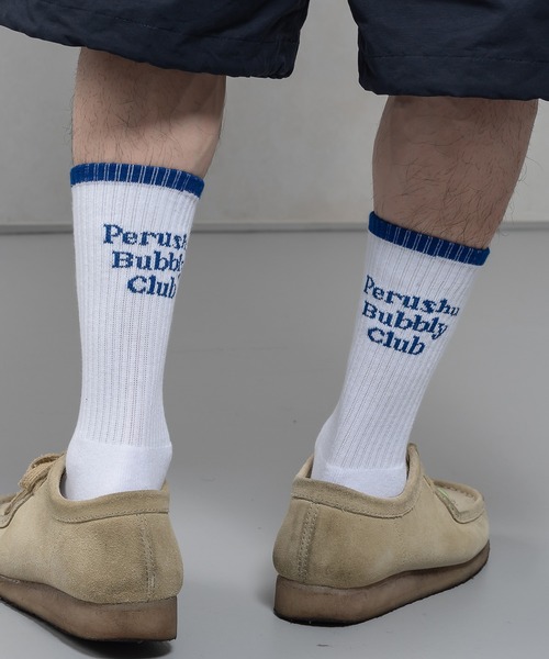 Perushu(ペルーシュ)の「perushuロゴソックス(ソックス/靴下・メンズ・ブラック/オフホワイト/ブルー/グリーン・FREE)」の10枚目の写真