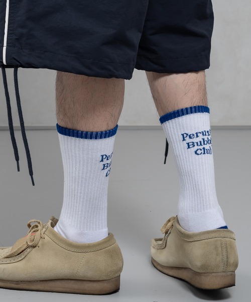 Perushu(ペルーシュ)の「perushuロゴソックス(ソックス/靴下・メンズ・ブラック/オフホワイト/ブルー/グリーン・FREE)」の11枚目の写真