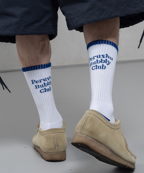 Perushu(ペルーシュ)の「perushuロゴソックス(ソックス/靴下・メンズ・ブラック/オフホワイト/ブルー/グリーン・FREE)」の12枚目の写真