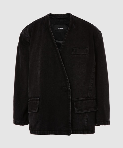 WE11DONE(ウェルダン)の「WASH BLACK OVERSIZED DENIM JACKET(デニムジャケット・レディース・ブラック・S)」の1枚目の写真