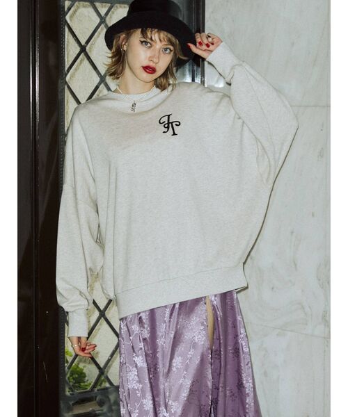 jouetie（ジュエティ）の「フラワーロゴルーズプルオーバー（スウェット・レディース・ブラック/グレー/ブルー・MEDIUM）」の14枚目の写真