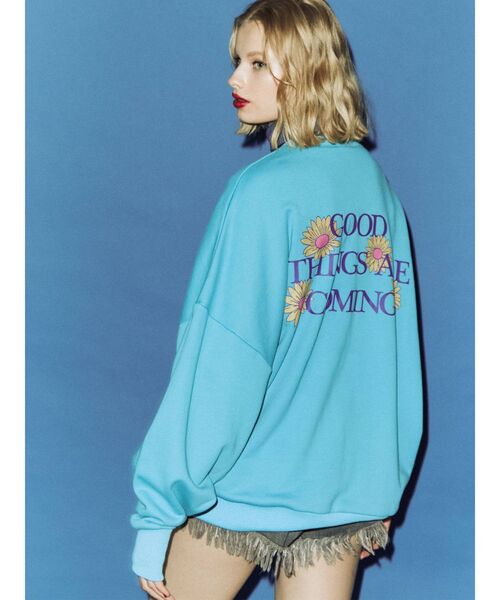 jouetie（ジュエティ）の「フラワーロゴルーズプルオーバー（スウェット・レディース・ブラック/グレー/ブルー・MEDIUM）」の20枚目の写真