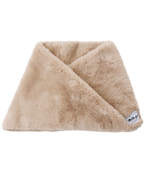 MILKFED.（ミルクフェド）の「LOGO FUR SNOOD（ネックウォーマー/スヌード・レディース・ライトブルー/ベージュ/チャコール・ONE SIZE）」の12枚目の写真