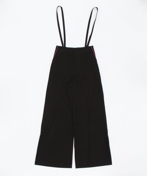 Q(キュー)の「サスペワイドパンツ(その他パンツ・レディース・グレイッシュベージュ/ブラック・MEDIUM)」の5枚目の写真