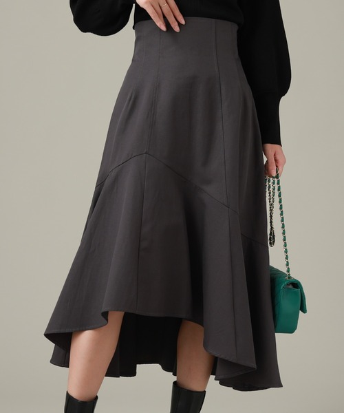 Cheek（チーク）の「バックレースアップマーメイドスカート（スカート・レディース・ブラック/ブラウン/チャコールグレー・SMALL/MEDIUM）」の2枚目の写真