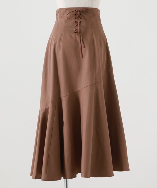 Cheek（チーク）の「バックレースアップマーメイドスカート（スカート・レディース・ブラック/ブラウン/チャコールグレー・SMALL/MEDIUM）」の6枚目の写真