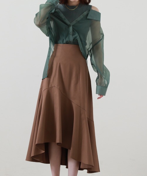 Cheek（チーク）の「バックレースアップマーメイドスカート（スカート・レディース・ブラック/ブラウン/チャコールグレー・SMALL/MEDIUM）」の13枚目の写真