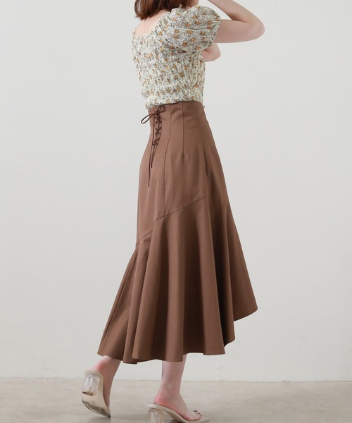 Cheek（チーク）の「バックレースアップマーメイドスカート（スカート・レディース・ブラック/ブラウン/チャコールグレー・SMALL/MEDIUM）」の5枚目の写真