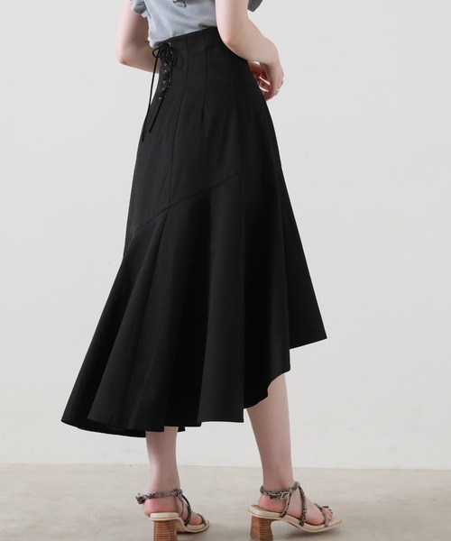 Cheek（チーク）の「バックレースアップマーメイドスカート（スカート・レディース・ブラック/ブラウン/チャコールグレー・SMALL/MEDIUM）」の10枚目の写真