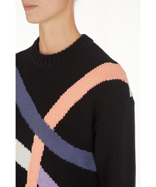 EMPORIO ARMANI(エンポリオアルマーニ)の「【エンポリオ アルマーニ】セーター コントラストインレイ(ニット/セーター・レディース・ブラック/ベージュ系その他2・SMALL/MEDIUM/X-SMALL)」の6枚目の写真