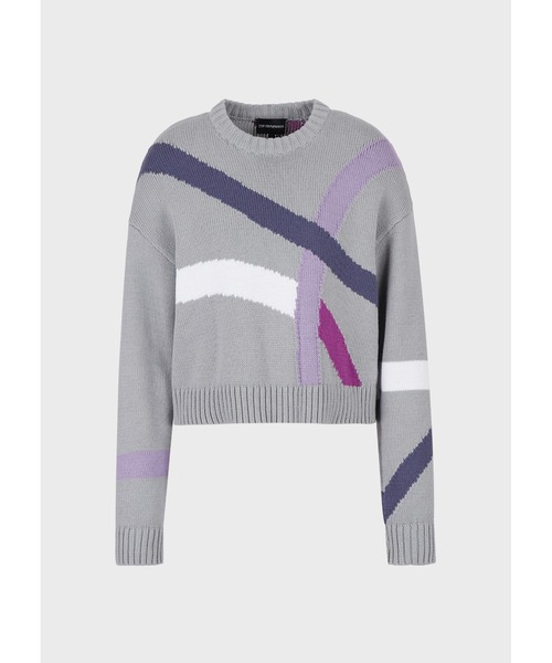 EMPORIO ARMANI(エンポリオアルマーニ)の「【エンポリオ アルマーニ】セーター コントラストインレイ(ニット/セーター・レディース・ブラック/ベージュ系その他2・SMALL/MEDIUM/X-SMALL)」の9枚目の写真