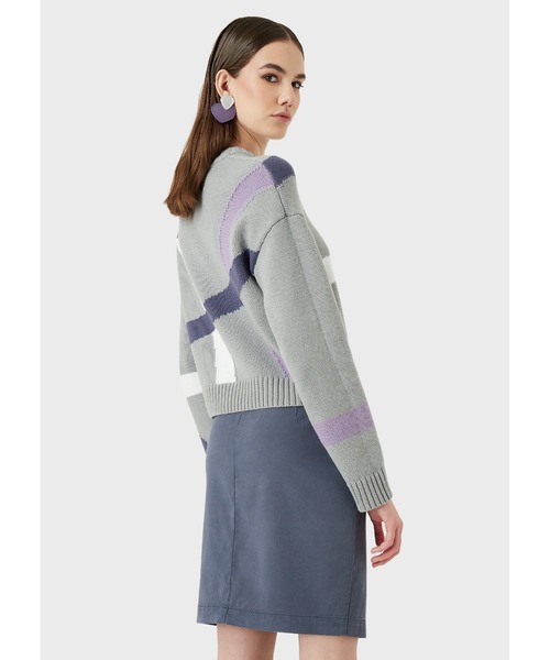 EMPORIO ARMANI(エンポリオアルマーニ)の「【エンポリオ アルマーニ】セーター コントラストインレイ(ニット/セーター・レディース・ブラック/ベージュ系その他2・SMALL/MEDIUM/X-SMALL)」の10枚目の写真
