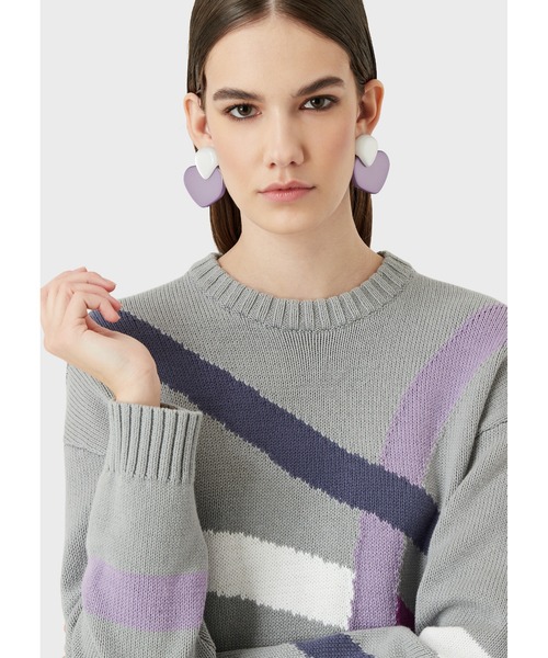 EMPORIO ARMANI(エンポリオアルマーニ)の「【エンポリオ アルマーニ】セーター コントラストインレイ(ニット/セーター・レディース・ブラック/ベージュ系その他2・SMALL/MEDIUM/X-SMALL)」の11枚目の写真